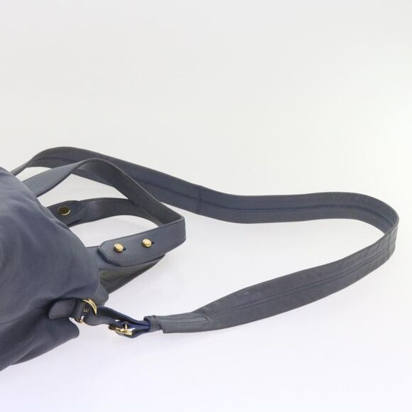 Bulgari Blue Leather Handbag (Pre-Owned) - Picture 13 of 16